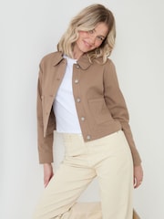 Threadbare Brown Denim Jacket with Patch Pockets - Image 5 of 5