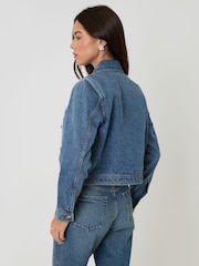 Threadbare Blue Denim Jacket with Patch Pockets - Image 2 of 4
