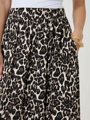 Threadbare Animal Print Jersey A-Line Maxi Skirt - Image 4 of 4