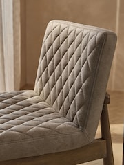 Monza Faux Leather Mink Brown Mid Wood Leg Atlas Effect Fixed Height Bar Stool - Image 5 of 10