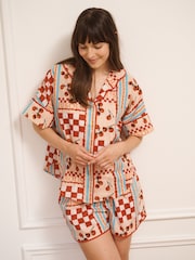 Their Nibs Voile Oversize Shortie Tomato Kisses Pyjamas - Bild 1 von 4