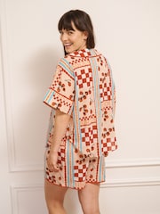 Their Nibs Voile Oversize Shortie Tomato Kisses Pyjamas - Bild 2 von 4