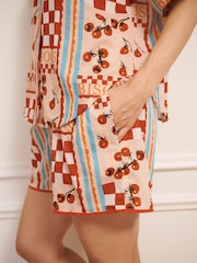 Their Nibs Voile Oversize Shortie Tomato Kisses Pyjamas - Bild 3 von 4