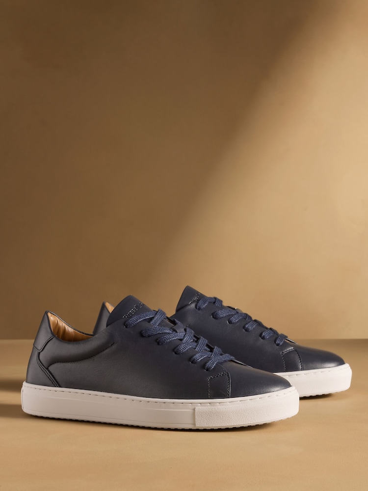 Russell & Bromley Blue Redburn Classic Trainers - Image 1 of 7