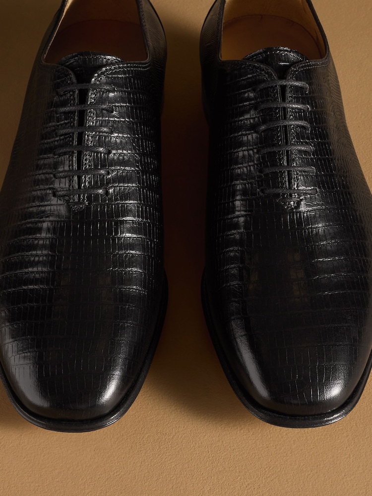 Russell & Bromley Black Bellagio Lace-Up Oxford Shoes - Image 7 of 7