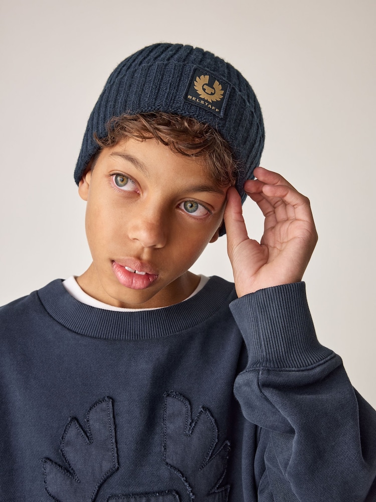 أزرق داكن - Belstaff Phoenix Logo Beanie - صورة 1 من 4