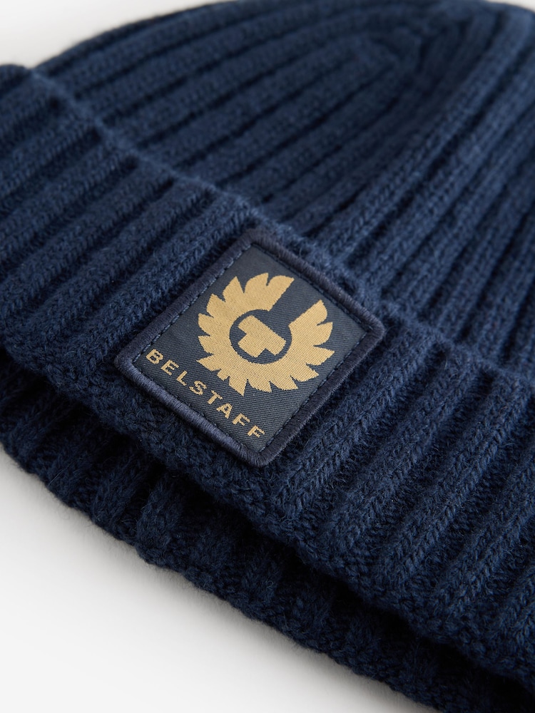 أزرق داكن - Belstaff Phoenix Logo Beanie - صورة 4 من 4