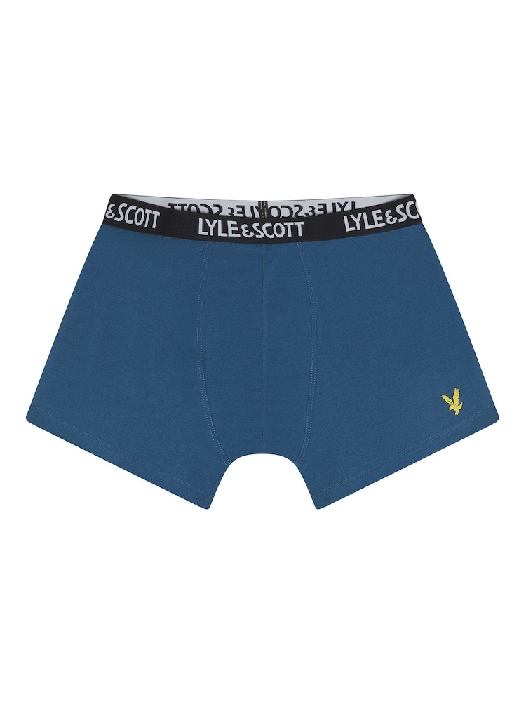 Lyle & Scott Blue Markus Underwear Trunks 3 Pack - Image 2 of 4