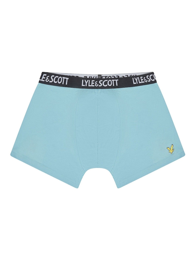Lyle & Scott Blue Markus Underwear Trunks 3 Pack - Image 4 of 4