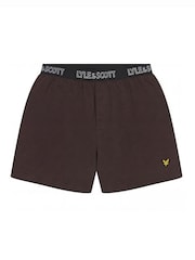 Lyle & Scott Brown Caster Sleepwear Short Set - Image 3 of 6