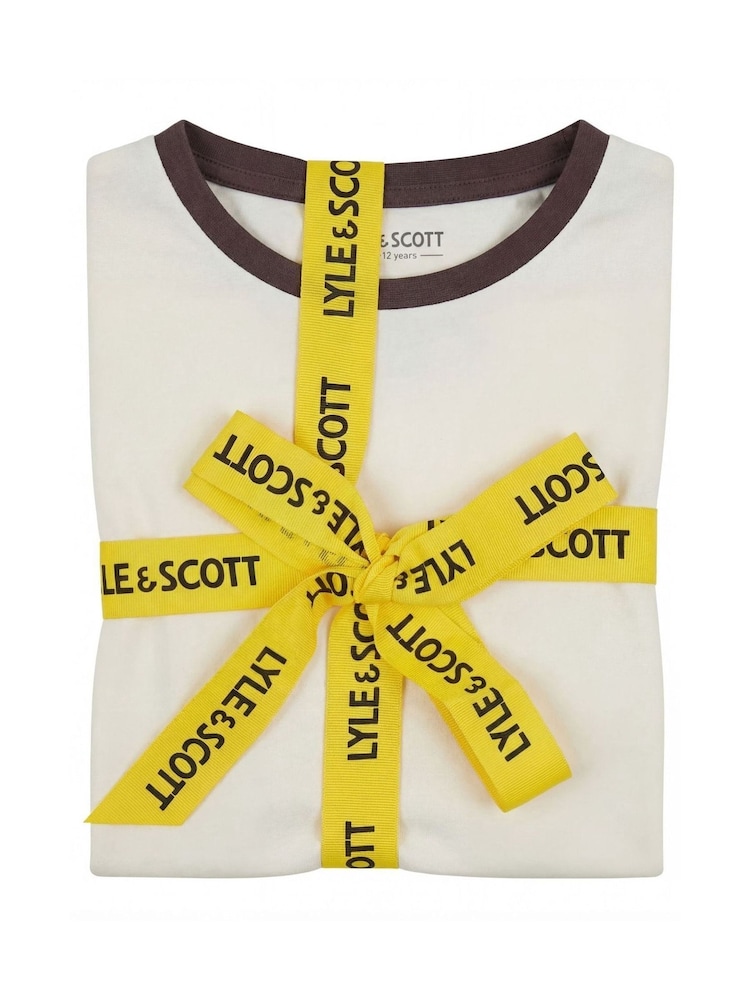 Lyle & Scott Brown Caster Sleepwear Short Set - Image 6 of 6