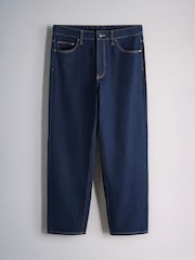 The Set High Rise Straight Leg Jeans Dark Blue Rinse - Image 7 of 9