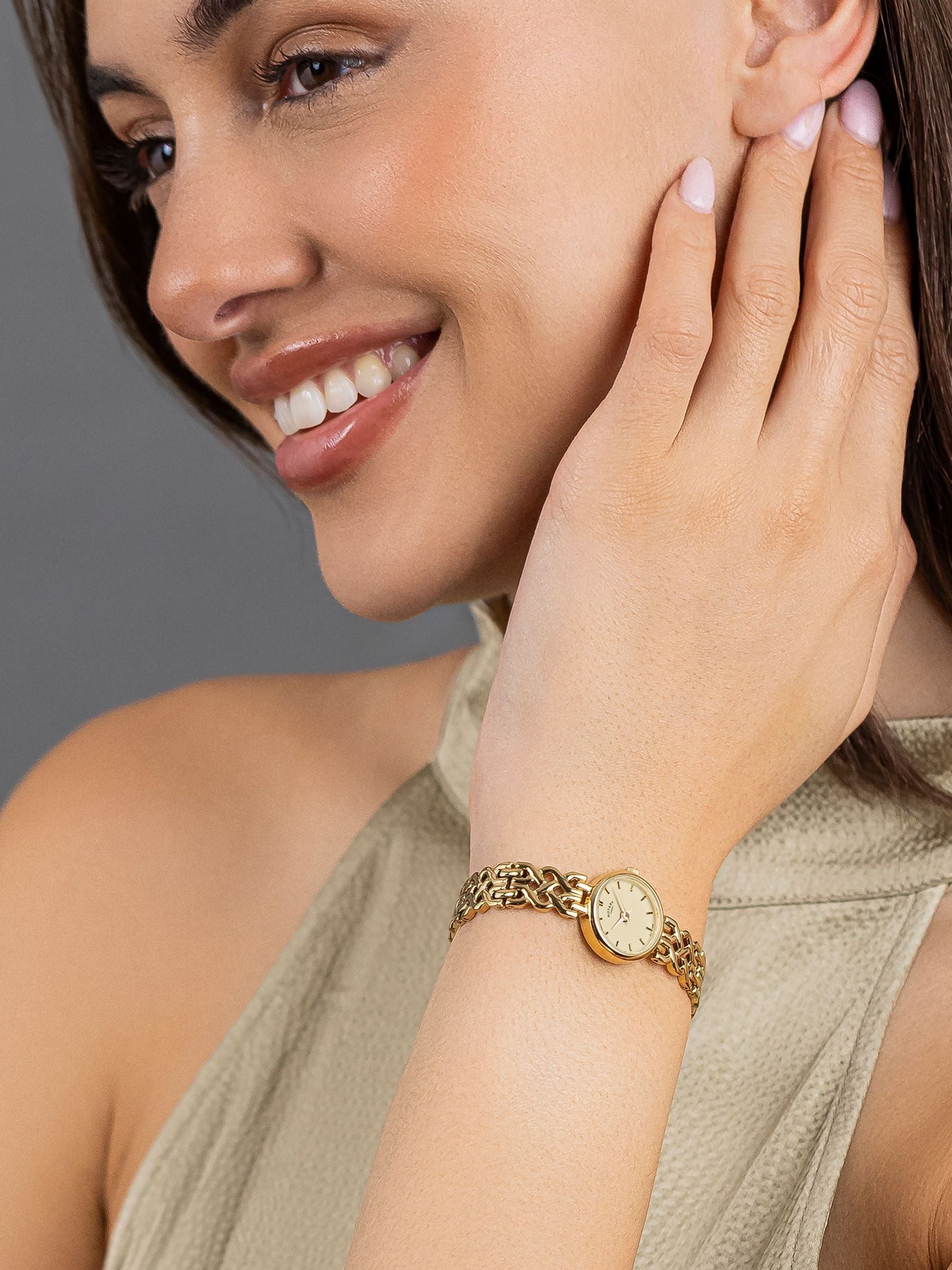 Rotary Ladies GP Bracelet Champagne Dial 50m, Gold, Women - Image 6