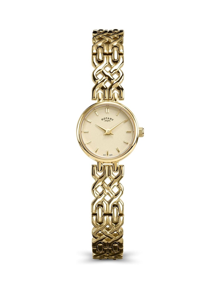 Rotary Gold Plated Dial Gold Plated Stainless Steel Bracelet Watch - Image 1 of 4