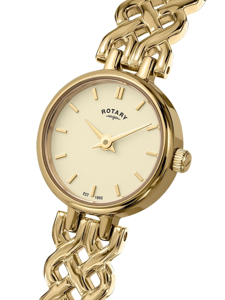 Rotary Gold Plated Dial Gold Plated Stainless Steel Bracelet Watch - Image 2 of 4