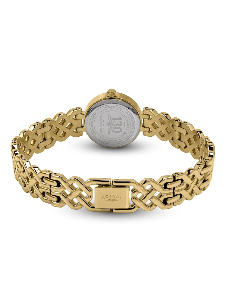 Rotary Gold Plated Dial Gold Plated Stainless Steel Bracelet Watch - Image 4 of 4