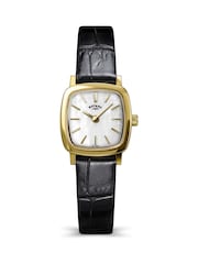 Rotary Black Heritage Astoria Mother Of Pearl Gold Plated Leather Strap Watch - Image 1 of 4
