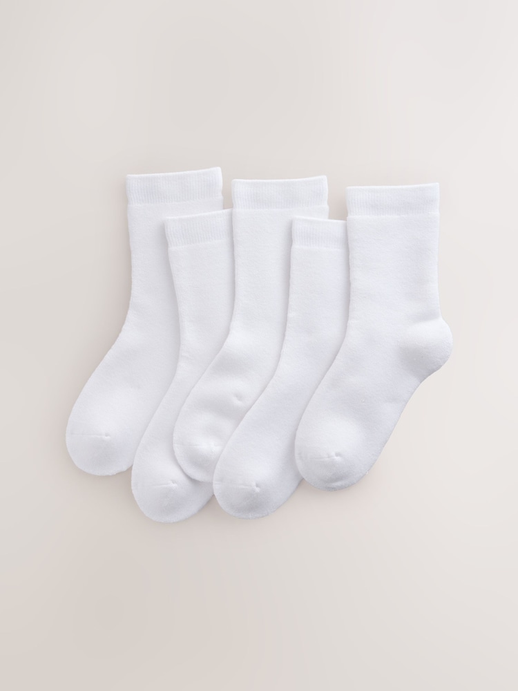 White Warm Thermal Rich Socks 5 Pack - Image 1 of 3 White Warm Thermal Rich Socks 5 Pack - Image 1 of 3