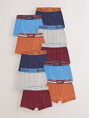 Burgundy/ Blue/ Orange Soft Waistband Trunks 5 Pack (1.5-16yrs) - Image 1 of 9
