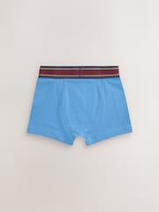 Burgundy/ Blue/ Orange Soft Waistband Trunks 5 Pack (1.5-16yrs) - Image 3 of 9