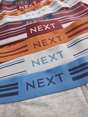 Burgundy/ Blue/ Orange Soft Waistband Trunks 5 Pack (1.5-16yrs) - Image 8 of 9