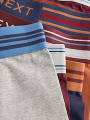 Burgundy/ Blue/ Orange Soft Waistband Trunks 5 Pack (1.5-16yrs) - Image 9 of 9