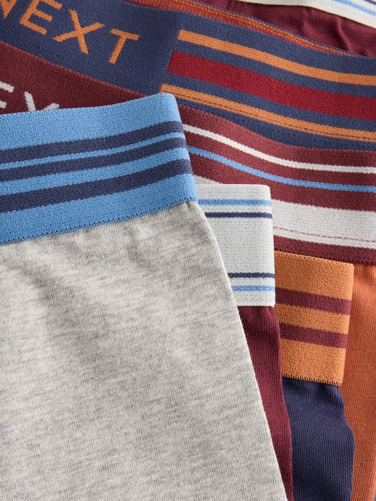 Burgundy/ Blue/ Orange Soft Waistband Trunks 5 Pack (1.5-16yrs) - Image 9 of 9 Burgundy/ Blue/ Orange Soft Waistband Trunks 5 Pack (1.5-16yrs) - Image 9 of 9