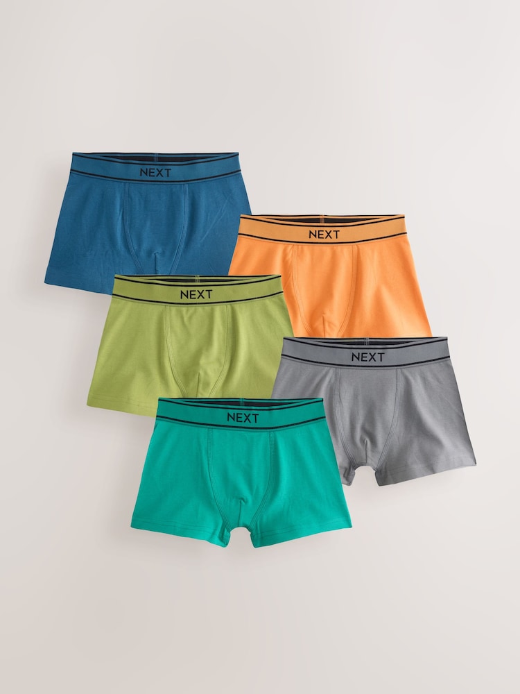 Blue/ Orange/ Yellow Trunks 5 Pack (1.5-16yrs) - Image 1 of 9 Blue/ Orange/ Yellow Trunks 5 Pack (1.5-16yrs) - Image 1 of 9