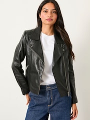 FatFace Biker Quilted Jacket - Larawan 1 ng 5