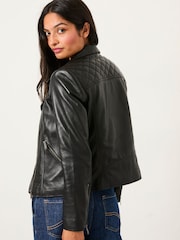 FatFace Biker Quilted Jacket - Larawan 2 ng 5