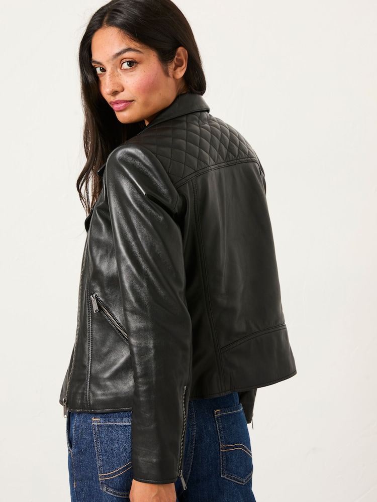 FatFace Biker Quilted Jacket - Larawan 2 ng 5