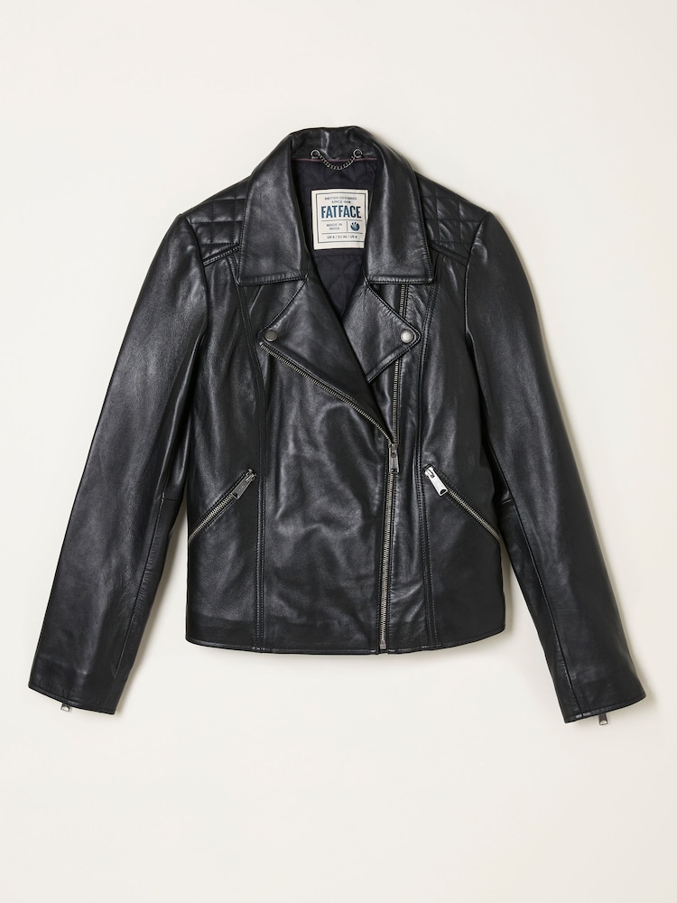 FatFace Biker Quilted Jacket - Larawan 5 ng 5