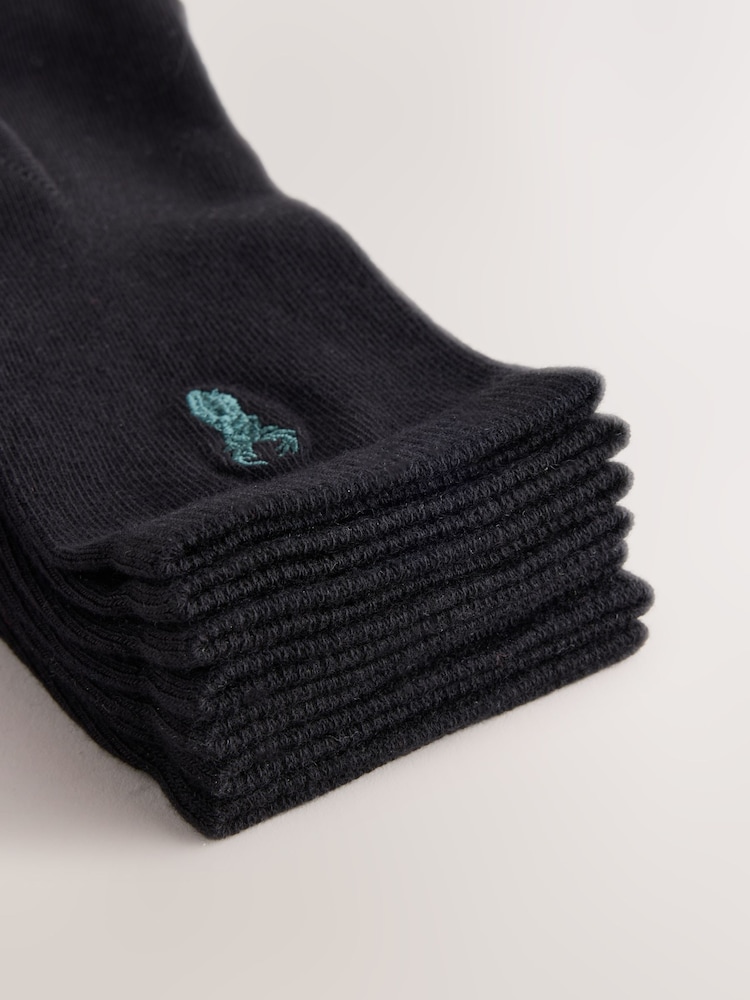 Black Stag Embroidered Cotton Rich Socks 7 Pack - Image 3 of 3 Black Stag Embroidered Cotton Rich Socks 7 Pack - Image 3 of 3