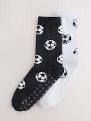 Negro/Blanco - Pack de 2 pares de calcetines cálidos - Imagen 1 de 3