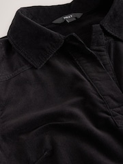 Black Short Sleeve Over Head Cord Mini Dress - Image 8 of 8