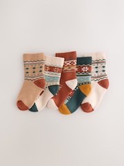 Multi Cosy Terry Cotton Rich Socks 5 Pack - Image 1 of 3