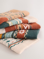 Multi Cosy Terry Cotton Rich Socks 5 Pack - Image 2 of 3