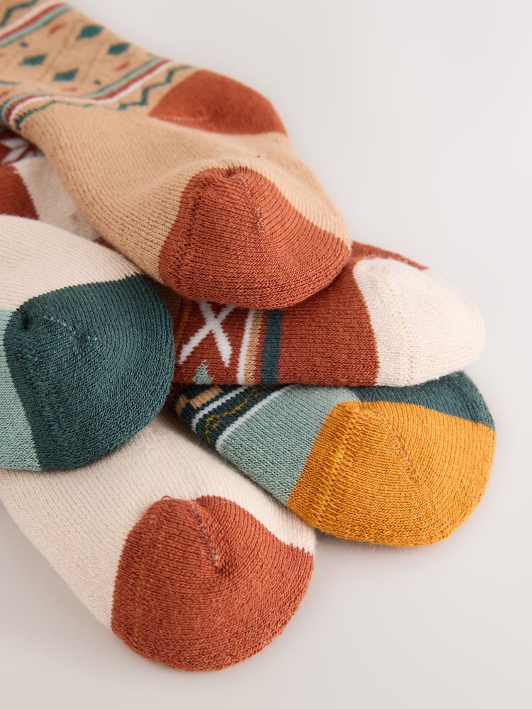 Multi Cosy Terry Cotton Rich Socks 5 Pack - Image 3 of 3 Multi Cosy Terry Cotton Rich Socks 5 Pack - Image 3 of 3