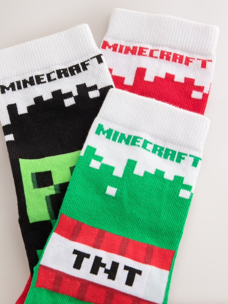 Minecraft Color Codeing Buy Minecraft Cotton Rich License Christmas Socks 3 Pack from the Next ...
