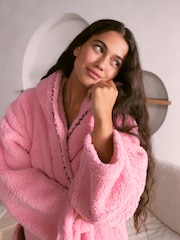 Bath & Body Works Pink Cosy Tipped Robe - Image 2 of 6