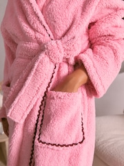 Bath & Body Works Pink Cosy Tipped Robe - Image 5 of 6