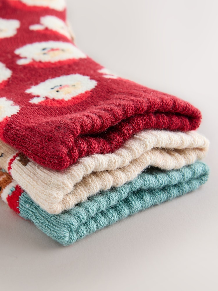 Multi - Lot de 3 chaussettes de Noël - Image 3 de 3 Multi - Lot de 3 chaussettes de Noël - Image 3 de 3