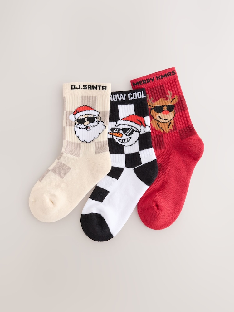 Multi - Pack de 3 pares de calcetines navideños de alto contenido en algodón - Imagen 1 de 3 Multi - Pack de 3 pares de calcetines navideños de alto contenido en algodón - Imagen 1 de 3