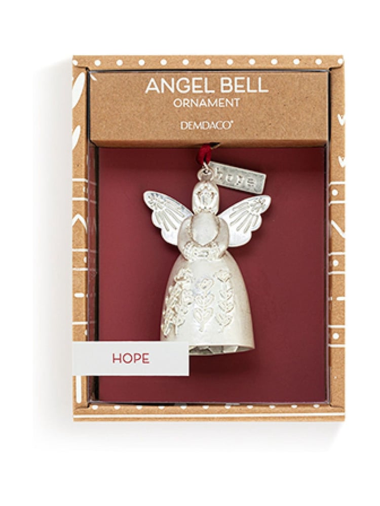Widdop Silver Hope Mini Angel Bell Metal Ornament - 4.5 x 5in - Image 5 of 5 Widdop Silver Hope Mini Angel Bell Metal Ornament - 4.5 x 5in - Image 5 of 5