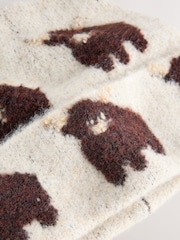 Ecru Hamish The Highland Cow Beanie Hat - Image 4 of 4