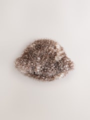 Animal/Deer Print Fur Bucket Hat - Image 1 of 3