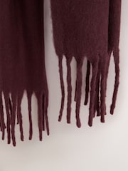 Chocolate Brown Heavyweight Fringe Scarf - Image 6 of 6