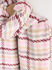 Nude/Pink Checked Midweight Scarf - Image 2 of 3