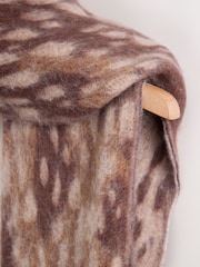 Brown Deer Print Heavyweight Blanket Scarf - Image 8 of 9