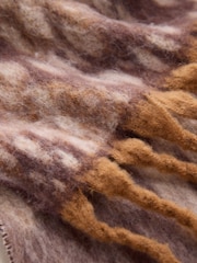 Brown Deer Print Heavyweight Blanket Scarf - Image 9 of 9